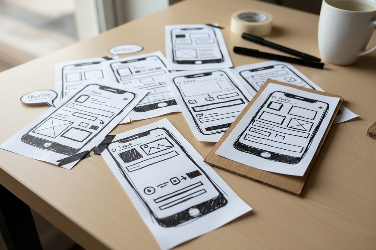 Low fidelity mockups (prototyping) for phone apps